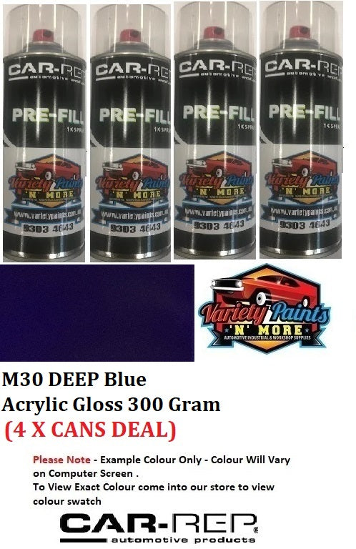 M30 Deep Blue Acrylic Gloss 300 Gram (4 CAN DEAL)