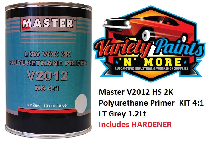 MASTER V2012 HS 2K Primer GREY 4:1 1.2 Litre KIT