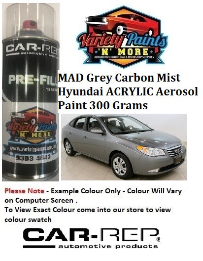 MAD Grey Carbon Mist Hyundai ACRYLIC Aerosol Paint 300 Grams