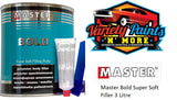 Master Bold Super Soft Filler 3 Litre (Comes with 2 Red 50ML Hardeners)