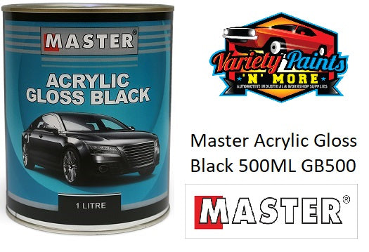 Master Acrylic Gloss Black 500ML GB500