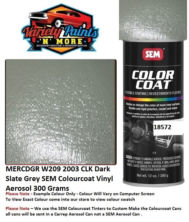 MERCDGR W209 2003 CLK Dark Slate Grey SEM Colourcoat Vinyl Aerosol 300 Grams