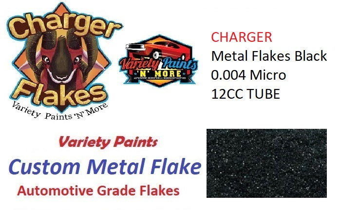 Charger Metal Flakes Black 0.004 Micro 12CC TUBE