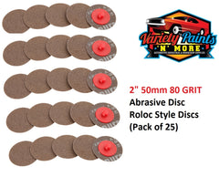2" 50mm 80 GRIT ROLOC Style Abrasive Disc (Pack of 25)     