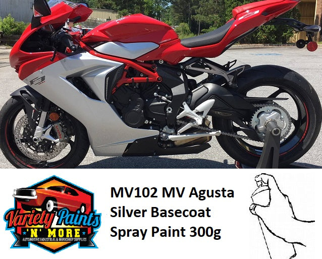 MV102 MV Agusta Silver Basecoat Spray Paint 300g 2IS 12A