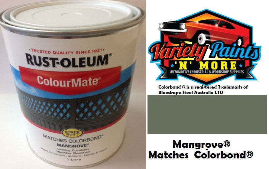 RustOleum Colourmate  Mangrove  Colorbond  1 Litre Paint