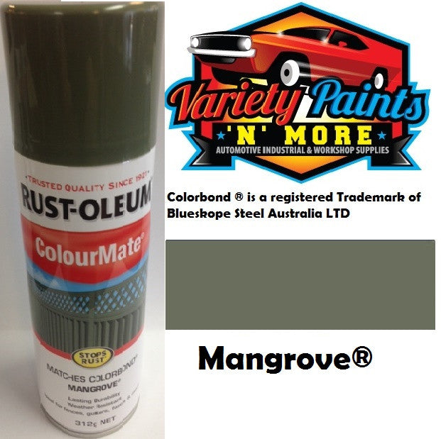 RustOleum Colourmate  Mangrove  Colorbond  Spray Paint 312g