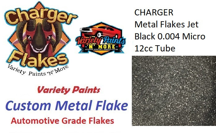 Charger Metal Flakes Jet Black 0.004 Micro 12cc Tube
