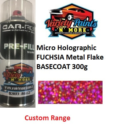 Micro Holographic FUCHSIA Metal Flake BASECOAT Spray Paint 300 Grams