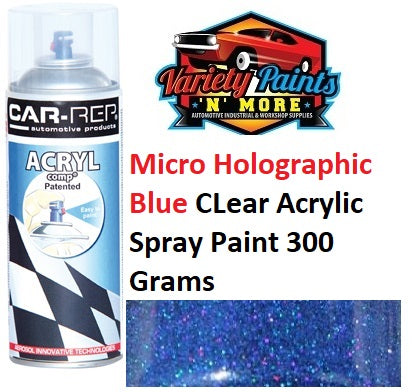 Micro Holographic BLUE Metal Flake CLear Acrylic Spray Paint 300 Gram