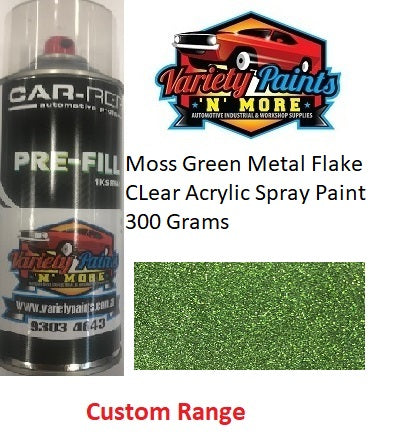 Moss Green Metal Flake CLear Acrylic Spray Paint 300 Grams