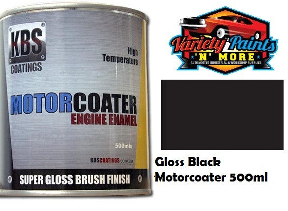KBS Motorcoater Gloss Black Engine Enamel 500ml