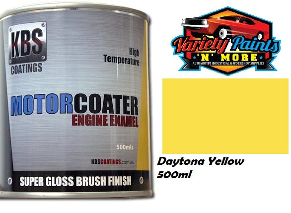 KBS Motorcoater Daytona Yellow Race Yellow Engine Enamel 500ml