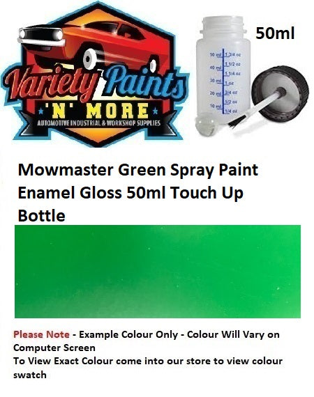 Mowmaster Green Spray Paint Enamel Gloss 50ml Touch Up Bottle