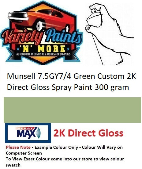 Munsell 7.5GY7/4 Green Custom 2K Direct Gloss Spray Paint 300 gram
