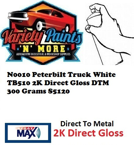 N0010 Peterbilt Truck White TB510 2K Direct Gloss DTM 300 Grams S5120 