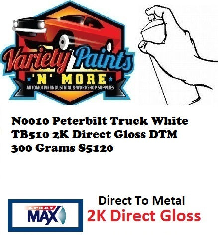 N0010 Peterbilt Truck White TB510 2K Direct Gloss DTM 300 Grams S5120