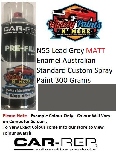 N55 Lead Grey MATT Enamel Australian Standard Custom Spray Paint 300 Grams