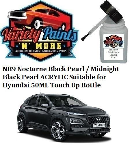NB9 Nocturne Black Pearl / Midnight Black Pearl Acrylic Suitable for Hyundai 50ML Touch Up Bottle