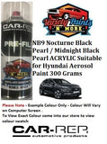 NB9 Nocturne Black Pearl / Midnight Black Pearl Acrylic Suitable for Hyundai Aerosol Paint 300 Grams