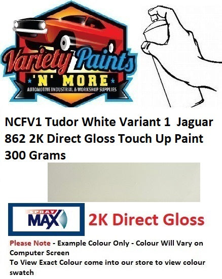 NCFV1 Tudor White Variant 1  Jaguar 862 2K Direct Gloss Touch Up Paint 300 Grams