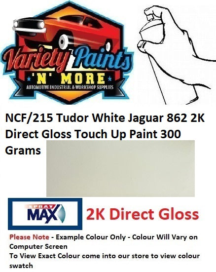 NCF/215 Tudor White Jaguar 862 2K Direct Gloss Touch Up Paint 300 Grams