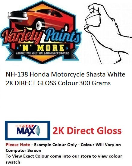 NH138/NH-138/274 Honda Motorcycle Shasta White 2K DIRECT GLOSS Colour 300 Grams