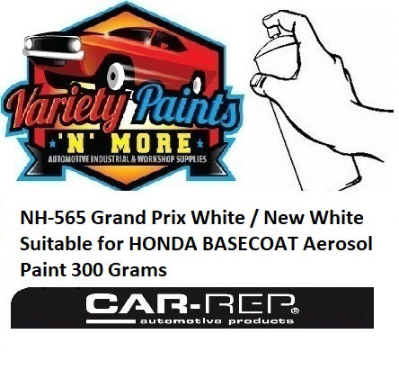 NH-565 Grand Prix White / New White Suitable for HONDA BASECOAT Aerosol Paint 300 Grams