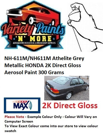 NH-611M/NH611M Athelite Grey Metallic HONDA 2K Direct Gloss Aerosol Paint 300 Grams
