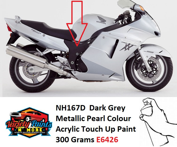 NH167D  Medium Grey Metallic Pearl Colour Acrylic Touch Up Paint 300 Grams E6426