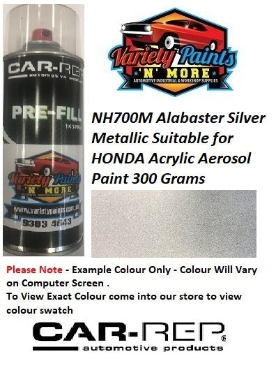 NH700M-1 Alabaster Silver Metallic VARIANT 1 (GREENER) Suitable for HONDA Acrylic Aerosol Paint 300 Grams