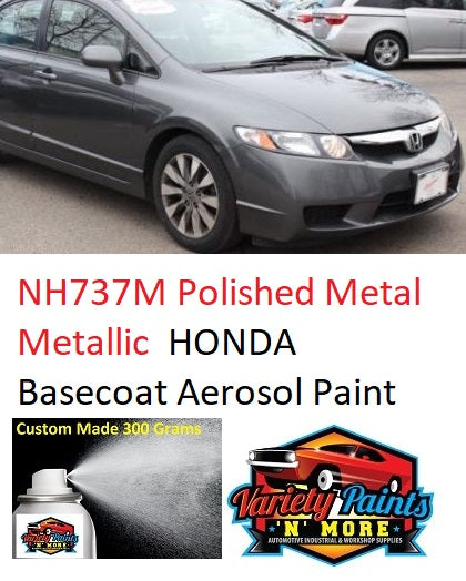 NH737M Polished Metal Metallic Standard HONDA Basecoat Aerosol Paint 300 Grams