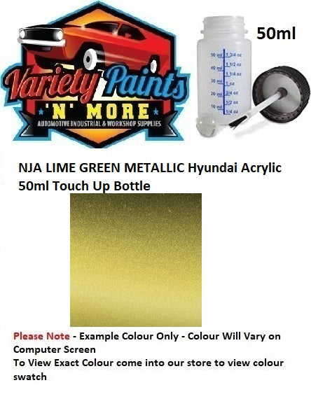 NJA LIME GREEN METALLIC Hyundai Acrylic 50ml Touch Up Bottle