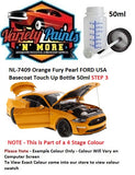 NL-7409 Orange Fury Pearl FORD USA Basecoat Touch Up Bottle 50ml STEP 3 