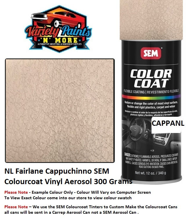 NL Fairlane Cappuchinno SEM Colourcoat Vinyl Aerosol 300 Grams