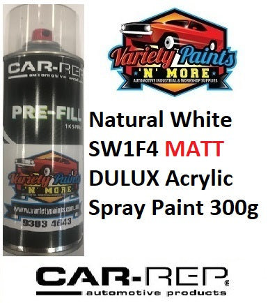Natural White SW1F4 MATT DULUX Acrylic Spray Paint 300g 1IS 70A