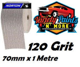 Norton 1 Metre Length NoFil 70mm x 120 Grit Speedfile Sandpaper 