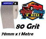 Norton 1 Metre Length NoFil 70mm x 80 Grit Speedfile Sandpaper 