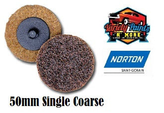 Norton Beartex Coarse BROWN 50mm Quick Change Disc) Coarse SINGLE Roloc Style