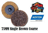 Norton Brown 75mm Beartex Quick Change Disc (Roloc) Coarse