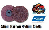 Norton Maroon 75mm Beartex Quick Change Disc (Roloc) Medium