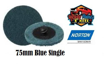 Norton Beartex Very Fine BLUE 76mm Quick Change Disc Very Fine SINGLE Roloc Style
