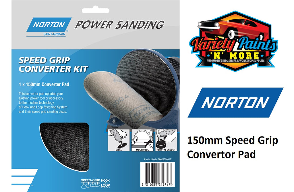 Norton Speed Grip Convertor Pad 150mm 6 Hole