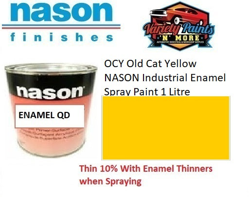 OCY Old Cat Yellow NASON Industrial Enamel Spray Paint 1 Litre