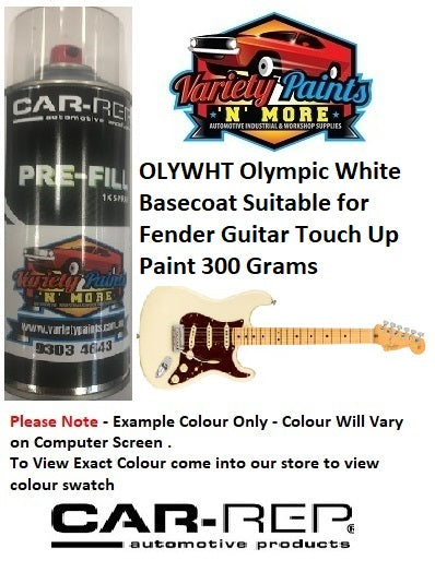 OLYWHT Olympic White Basecoat Suitable for Fender Guitar Touch Up Paint 300 Grams