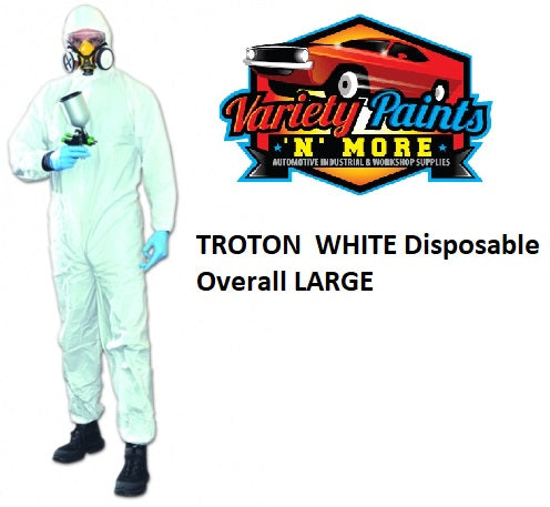 TROTON WHITE Disposable Overall Extra Large XL