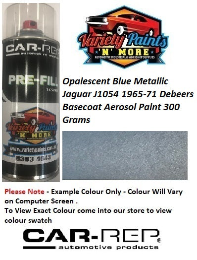 Opalescent Blue Metallic Jaguar J1054 1965-71 Debeers Basecoat Aerosol Paint 300 Grams 30IS SH1