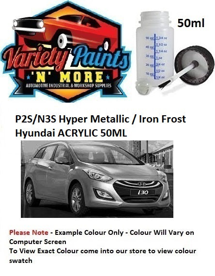 P2S Hyper Metallic / Iron Frost Hyundai ACRYLIC Touch Up Bottle 50ml
