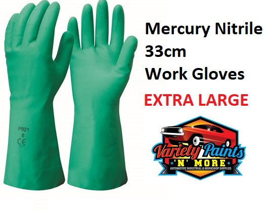 Mercury Nitrile 33cm Work Gloves XL 1 Pair