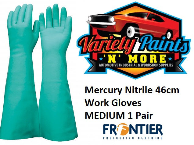 Mercury Nitrile 46cm Work Gloves MEDIUM 1 Pair